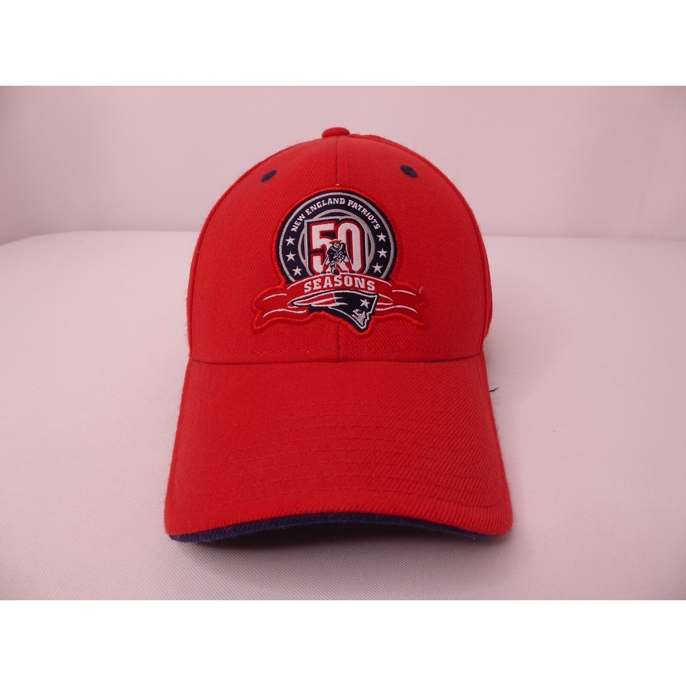 Reebok NFL New England Patriots 50 Seasons 2009 Red Hat Cap